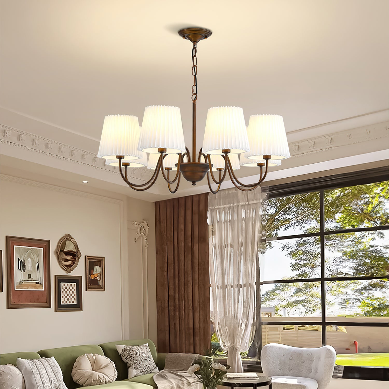 Asquith Crystal Chandelier - Elegant Modern Ceiling Light Fixture for Dining Room, Living Room & Bedroom Decor