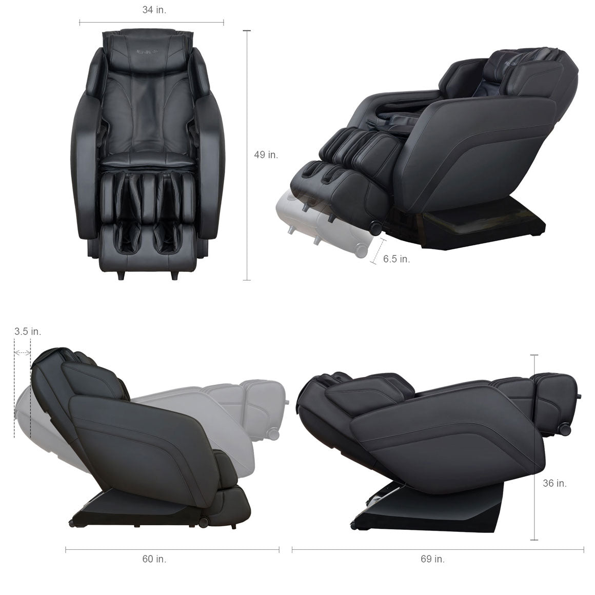 MK V PLUS Massage Chair - Full Body Shiatsu Recliner with Zero Gravity (Black) | Certified Reconditioned | Perfect for Home, Office & Relaxation Therapy