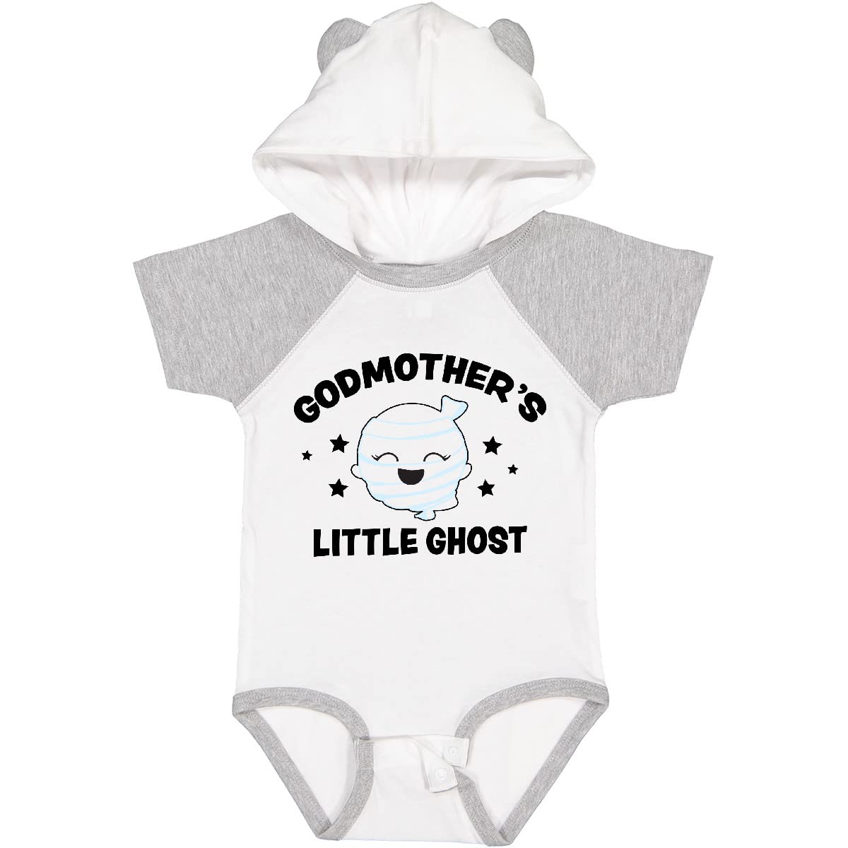 Inktastic Cute Godmother's Little Ghost with Stars Baby Bodysuit - Soft Cotton Onesie for Infants & Toddlers - Perfect for Halloween, Baby Showers & Family Photos