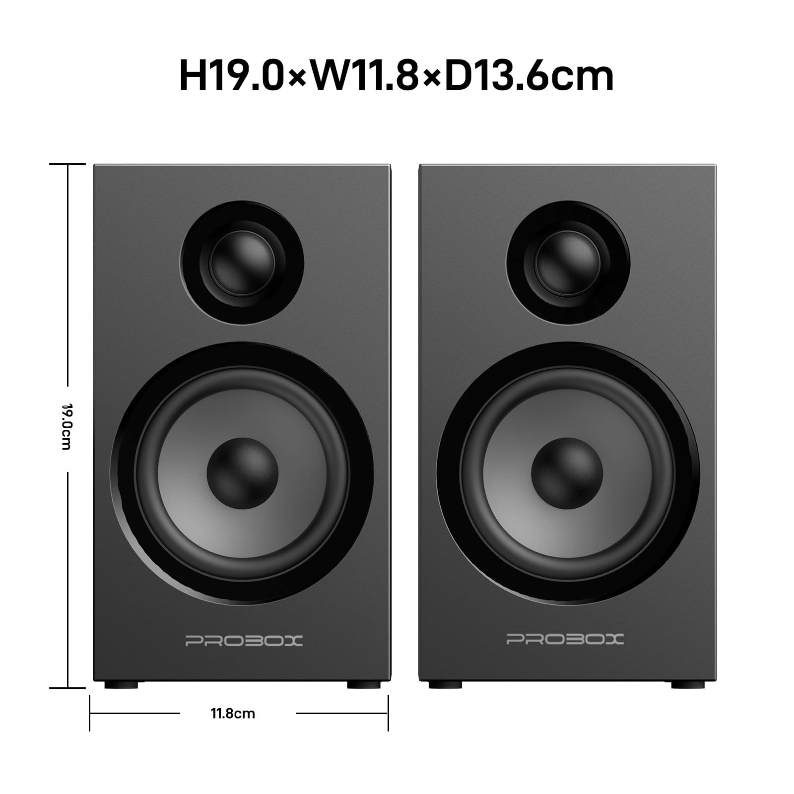 BT16 Active Bookshelf Speakers with 3.5