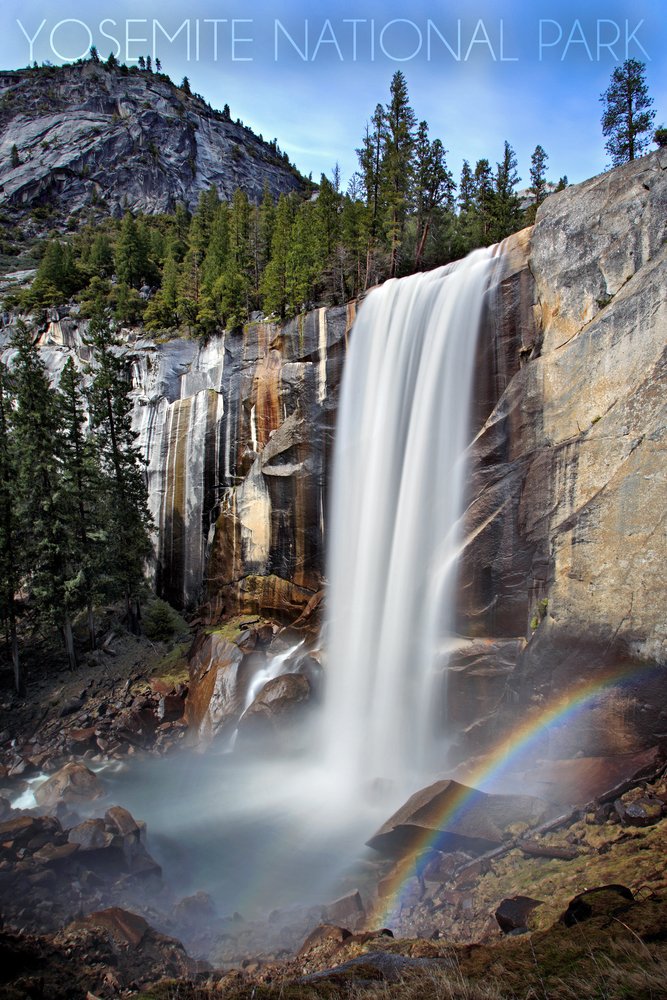 Yosemite National Park California Vernal Falls 24x36 Signed Art Print - Premium Wall Decor Poster for Living Room, Office & Home Decoration