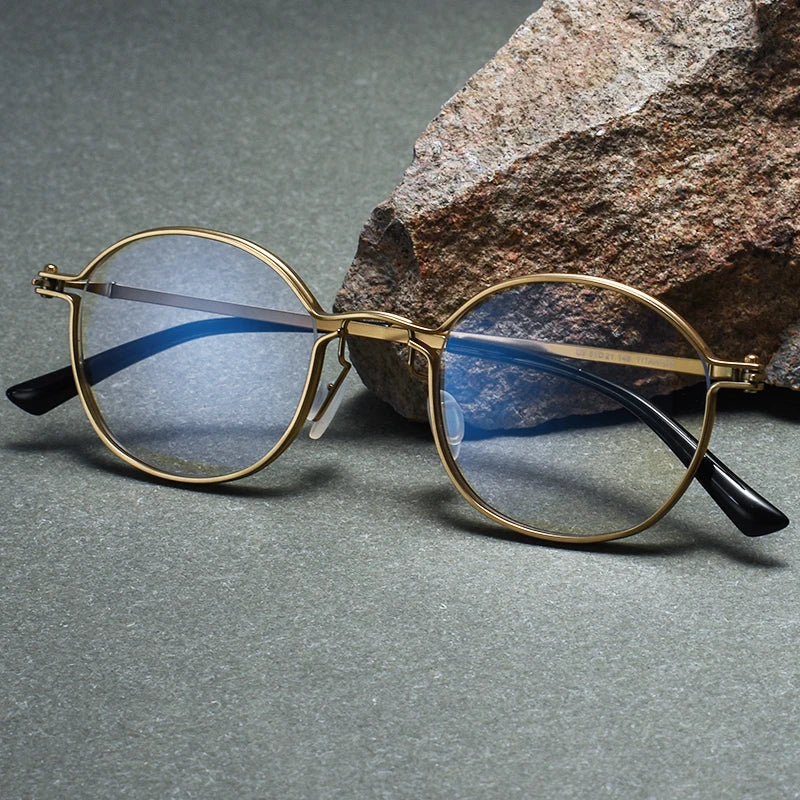 Stylish Unisex Black Titanium Eyeglasses - Oval Square Full Rim Frame 5897 | Perfect for Work, Reading & Fashion Accessories