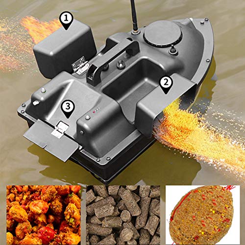 Smart Remote Control Fish Feeder Boat with 500m GPS Location - 2 Handheld Controllers for Precision Feeding | Perfect for Lake Fishing, Pond Maintenance & Aquaculture Use