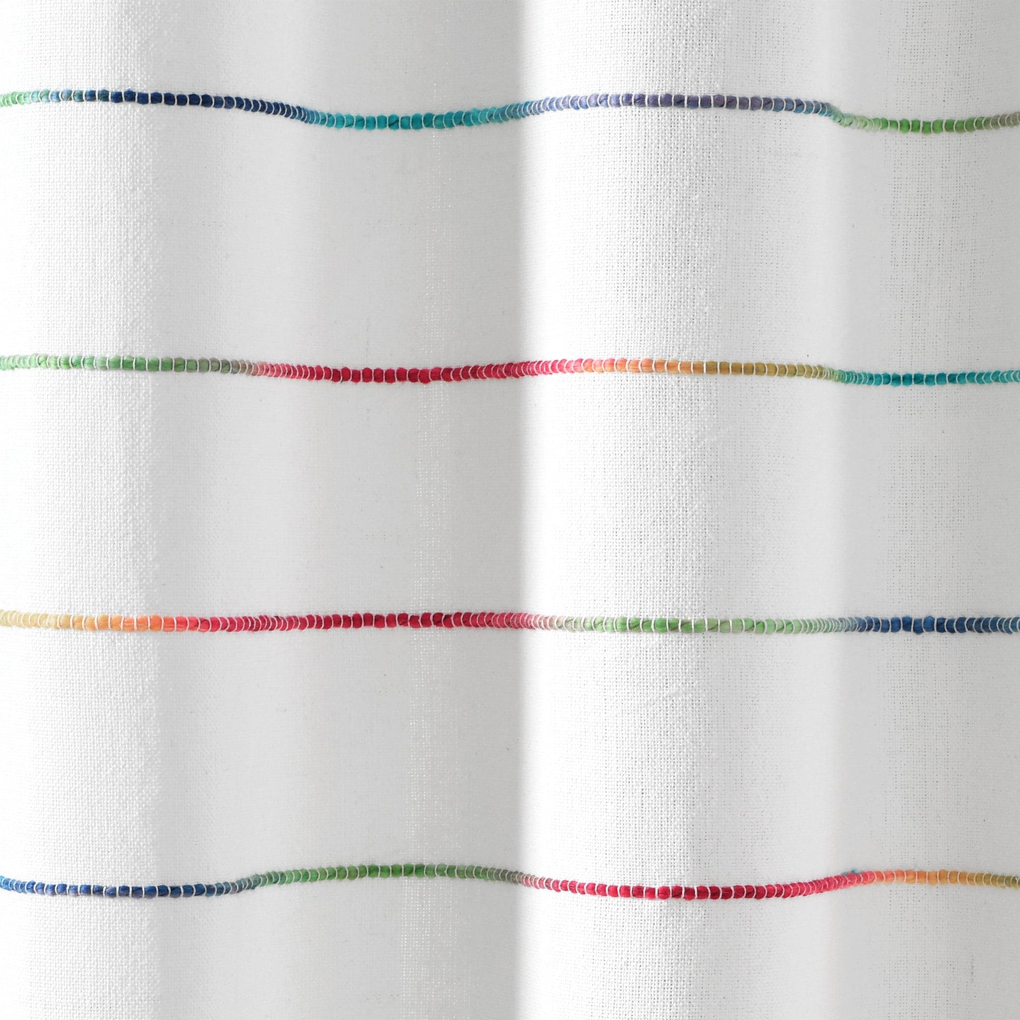 Ombre Stripe Yarn Dyed Recycled Cotton Blend Window Curtain Panel Set - Eco-Friendly Home Decor for Living Room & Bedroom