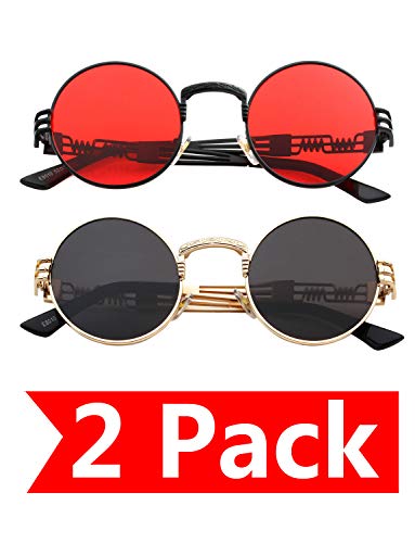2 Pack (Black/Red, Gold/Grey)