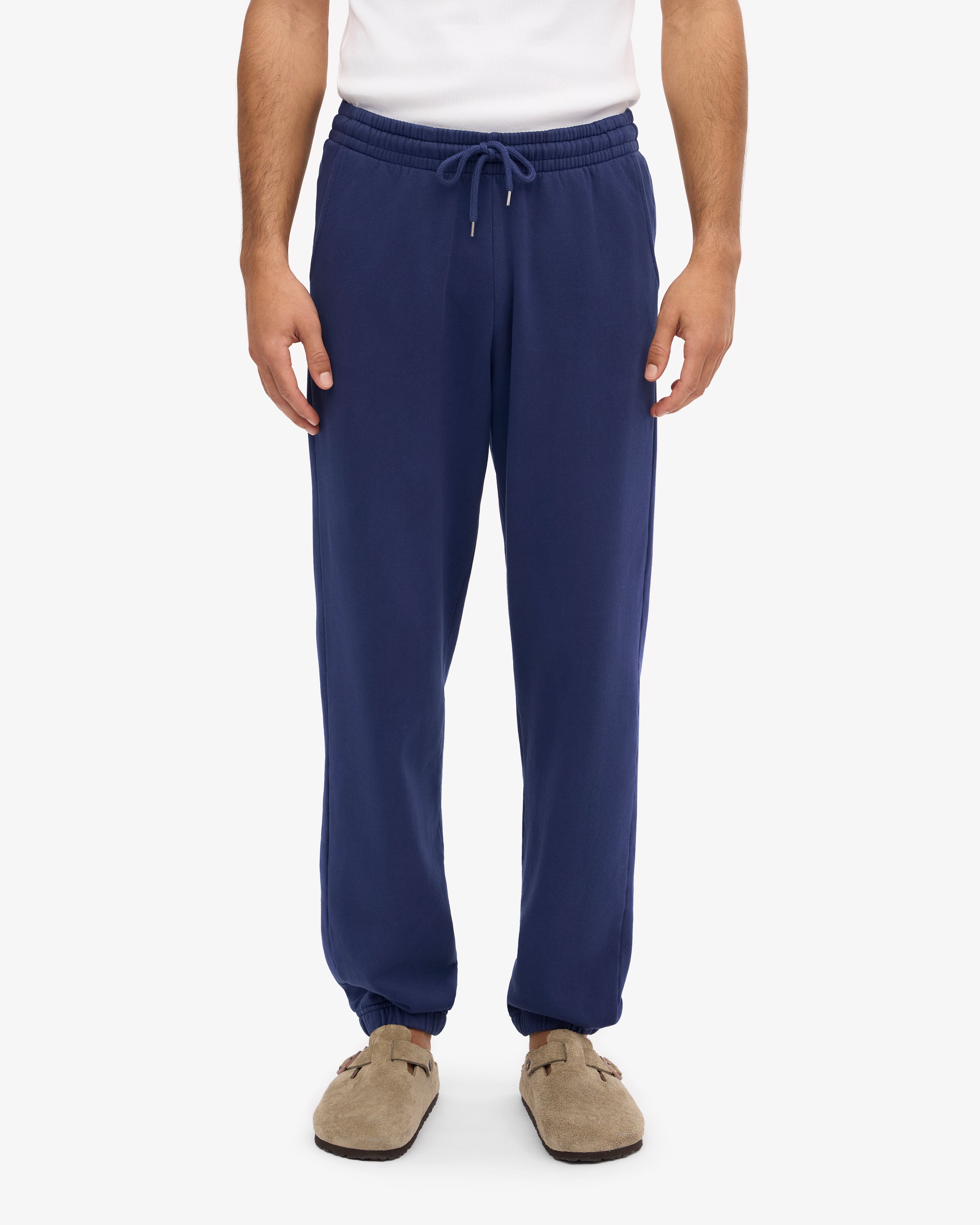Premium Organic Cotton Sweatpants for Men & Women - Soft & Comfortable Marine Blue Joggers for Lounge, Yoga & Workout