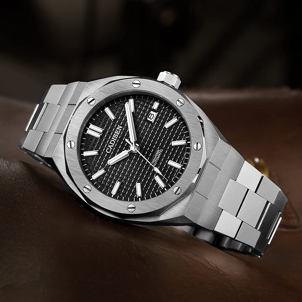 CADISEN Men's Automatic Mechanical Watch - 100M Waterproof Luxury Dress & Casual Wristwatch for Business, Formal & Everyday Wear