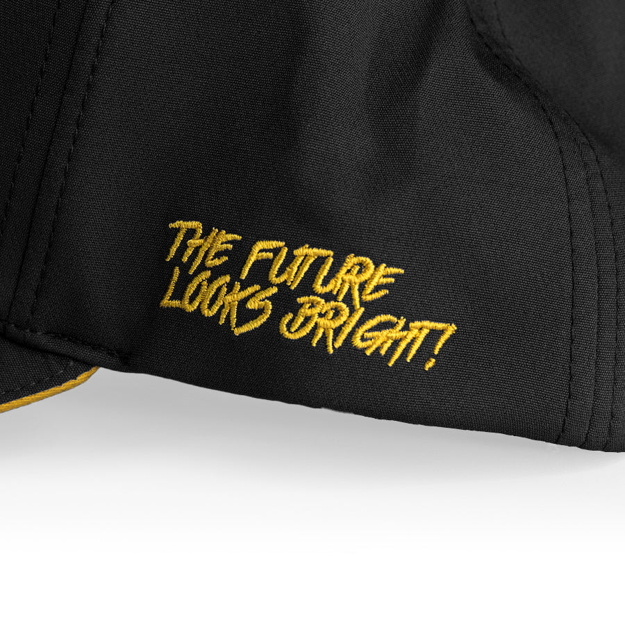 Future Looks Bright Flex Fit Hat - Black & Gold | Adjustable Baseball Cap for Men & Women | Perfect for Outdoor Sports, Casual Wear & Gifts
