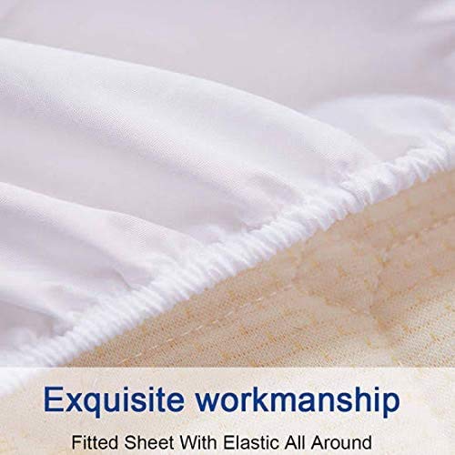 Premium 600 Thread Count Extra Deep Pocket Sheet Set - 4 Piece King Size Bed Sheets for 18