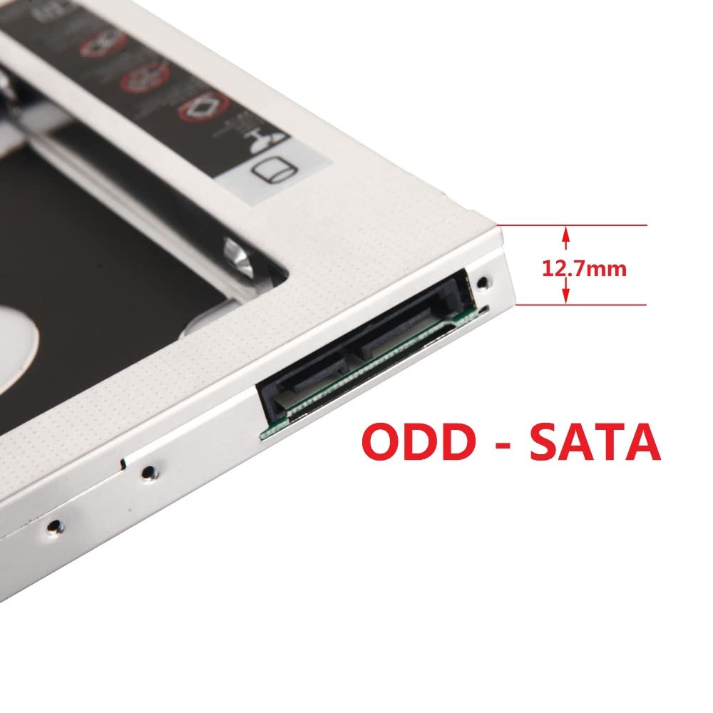 DY-tech 2nd SSD HDD Hard Drive Caddy Tray for Lenovo IdeaPad G430 G460 G470 G530 G550 G560 G570 Laptops - Upgrade Storage with Optical Bay Replacement (Perfect for Gaming, Work & Data Backup)