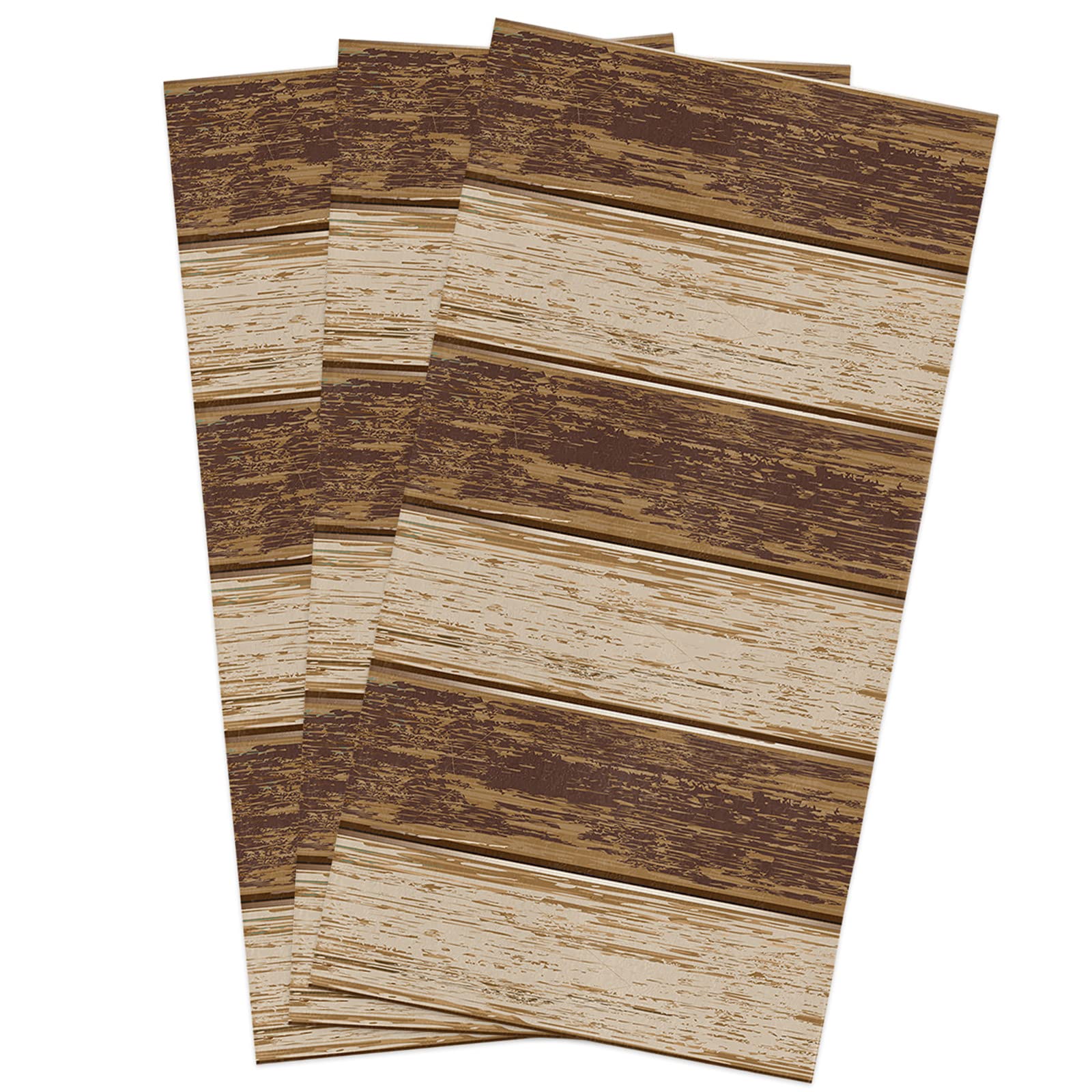 **Super Absorbent Microfiber Kitchen Towels 3-Pack - Farmhouse Wood Grain Design, Soft & Reusable Dish Towels & Bar Towels - Fast Drying, Washable, Rustic Brown - Perfect for Kitchen Cleaning, Dish Drying & Counter Wiping**