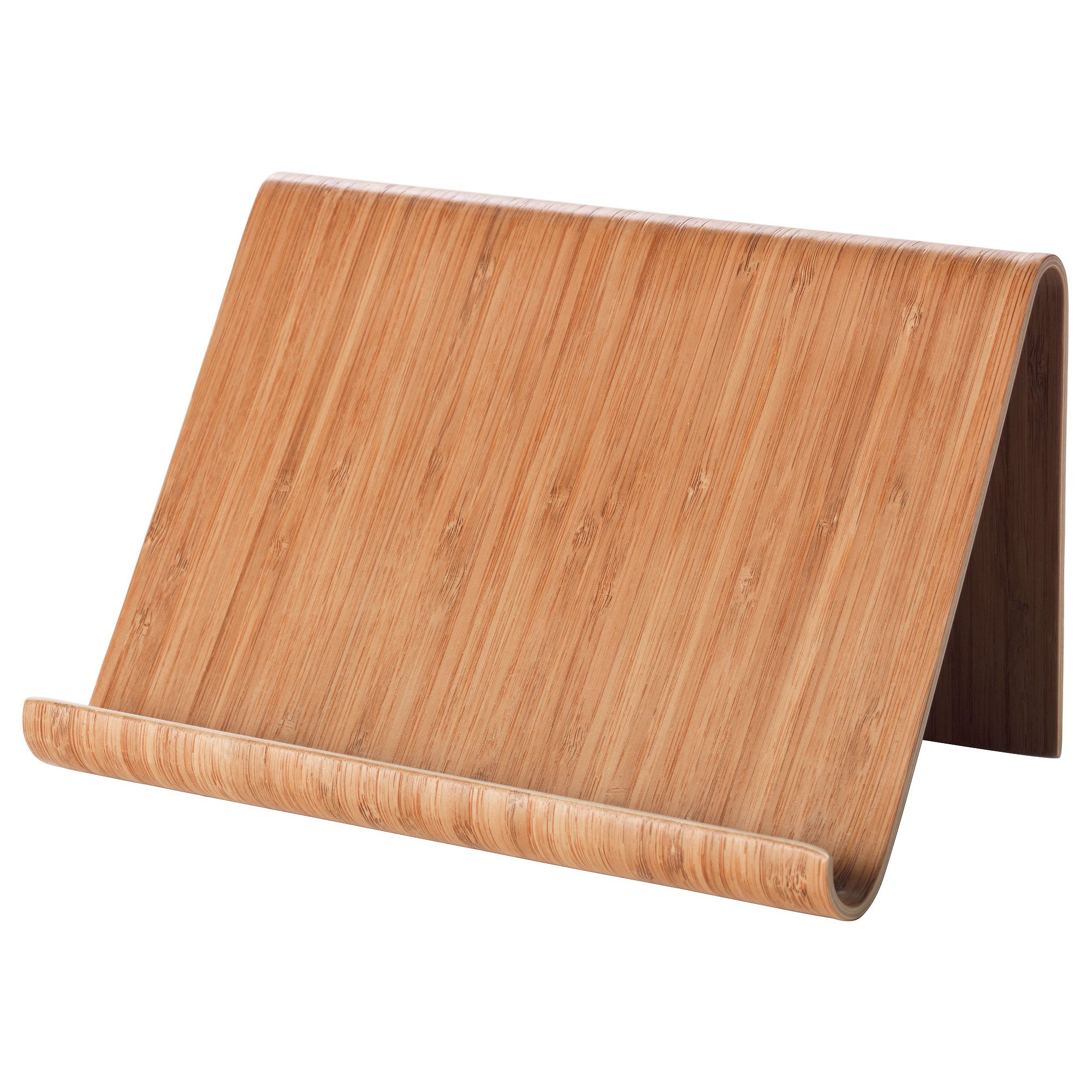 Adjustable Bamboo Kitchen Cooking Tablet Stand - Comfortable & Sturdy for Recipes, Videos & Video Calls - Perfect for IKEA Kitchens & Small Spaces