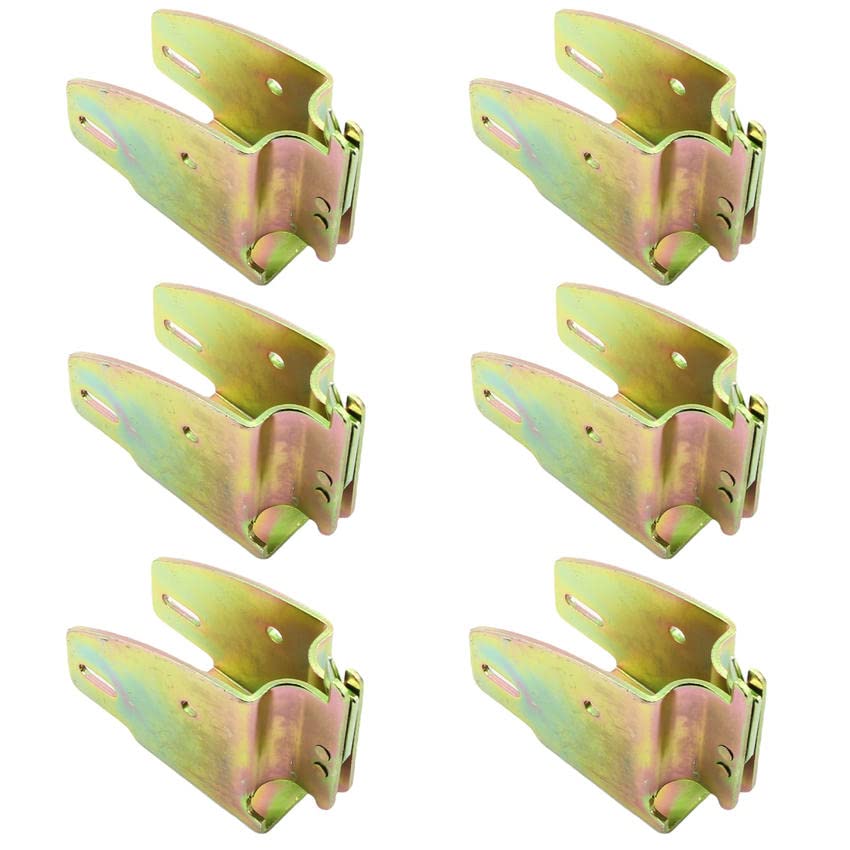 6-Pack E-Track Wood Beam Holder Socket Fittings - Heavy Duty Load Bar Brackets for Shelves, Custom Cabinets & Truck Bed Organization - Perfect for Home Storage, Workshop & Cargo Securing