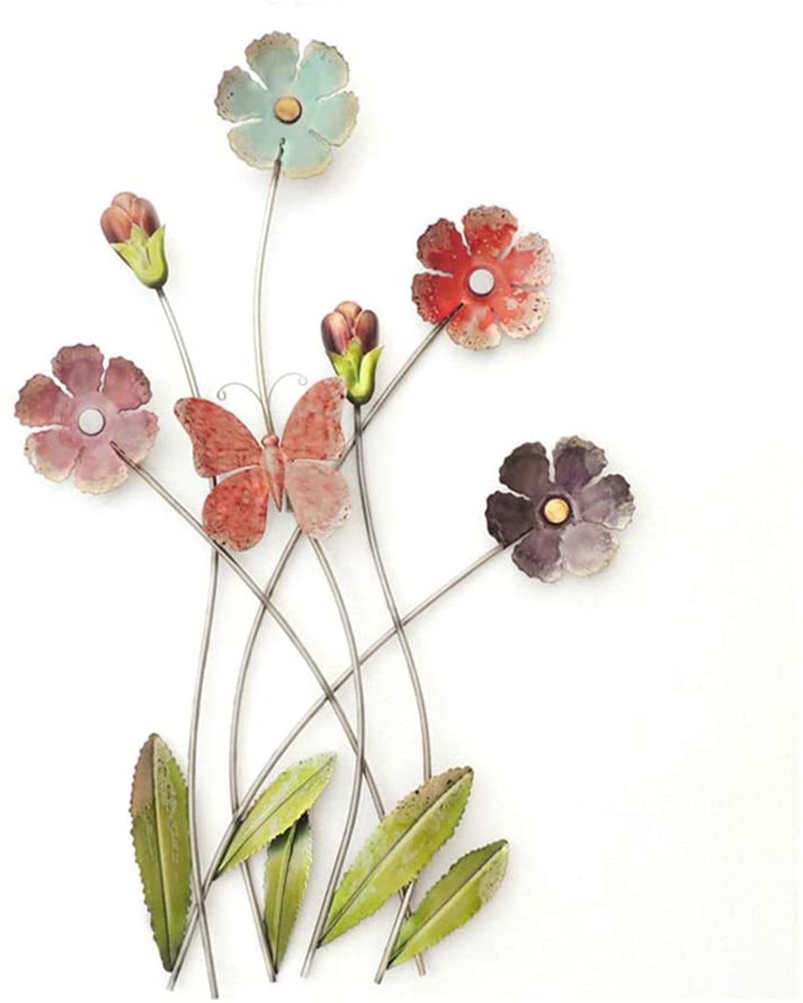Large Metal Wall Art Decor - Hand-Painted 3D Wrought Iron Shamrock Wall Hanging for Indoor & Outdoor Use | Modern Home & Garden Decor | Perfect for Living Room, Patio, Office or Restaurant Decoration