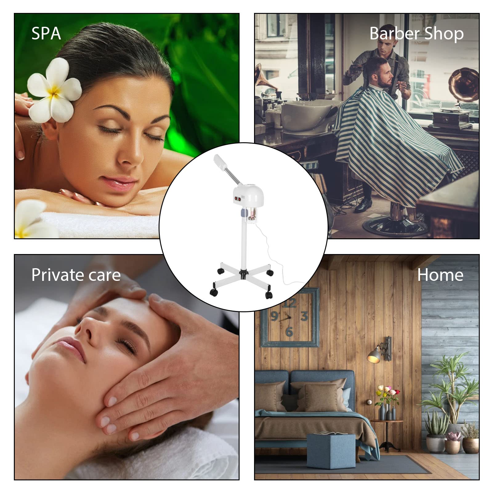 Professional Facial Steamer with Hot Mist & Ozone Function - Adjustable Height Home & Salon Skin Care Device for Deep Cleansing, Hydration & Spa Relaxation | Perfect for Acne Treatment, Blackhead Removal & Facial Rejuvenation