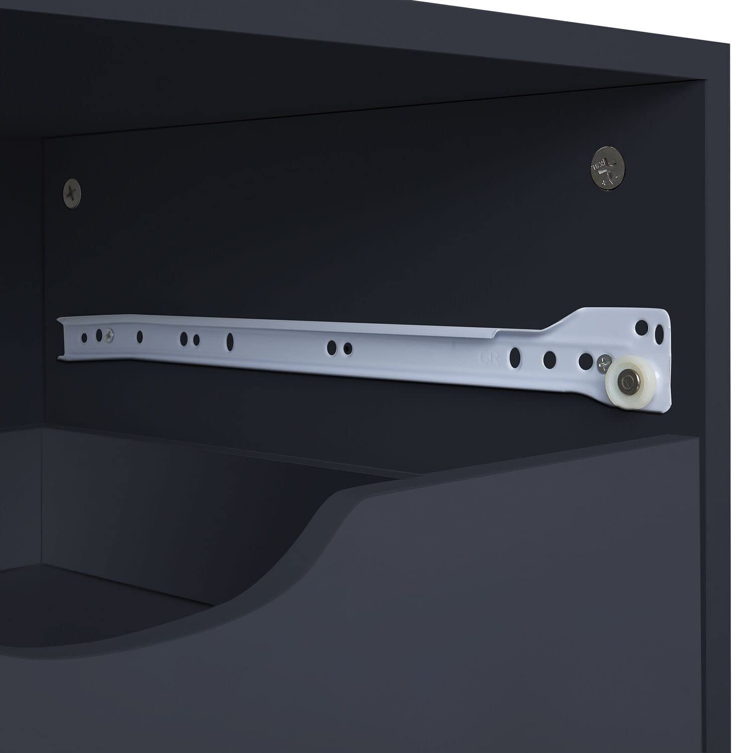 Naomi Home 7-Drawer Rolling File Cabinet - Black Office Storage Organizer with Wheels, 180 lbs Capacity | Under Desk File Storage, Home Office Organization, Printer Stand | Perfect for Small Spaces & Document Management