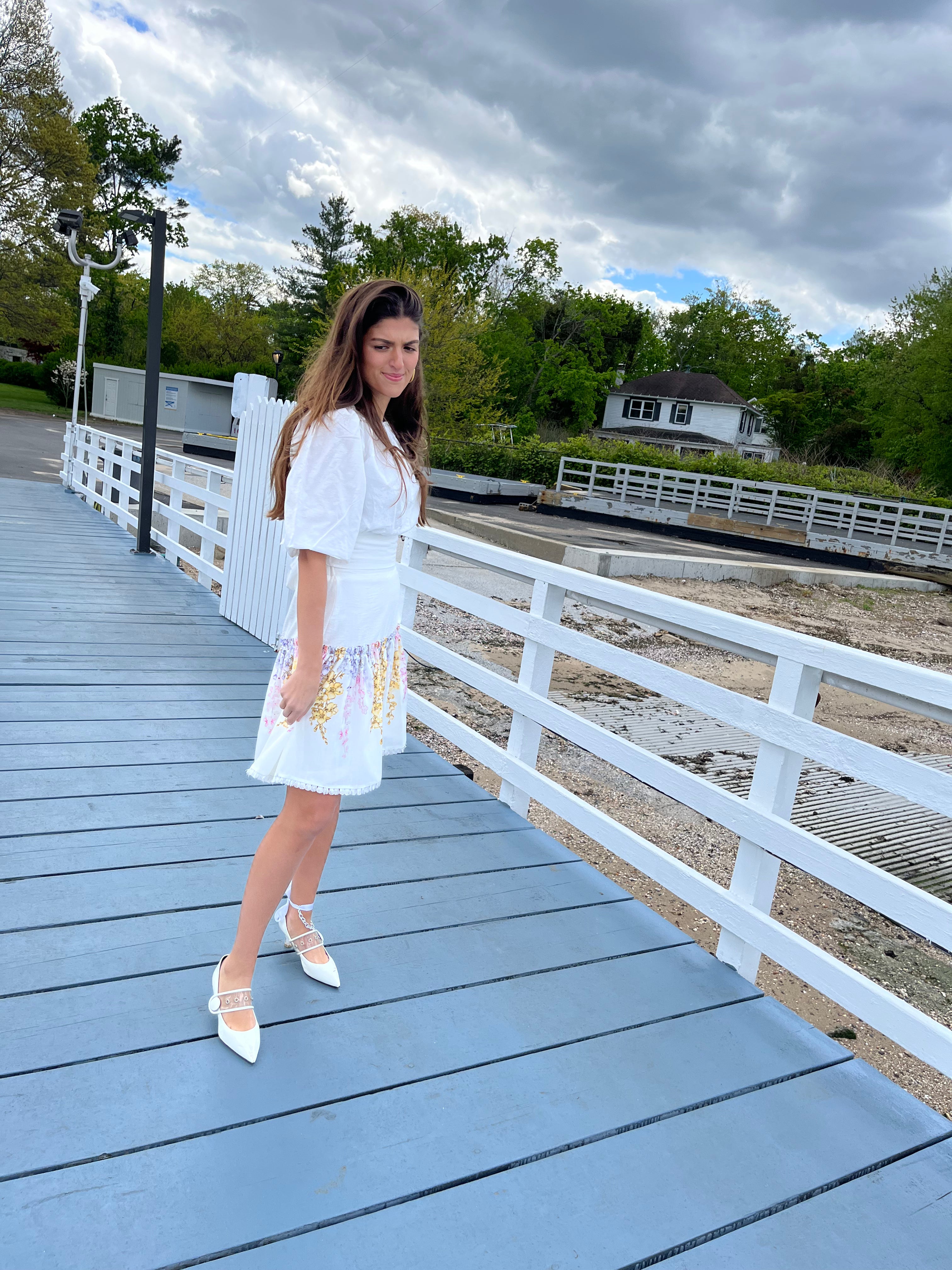 Stylish Spring Skirt for Women - Floral Printed A-Line Midi Skirt with Pockets | Perfect for Casual Outings, Picnics & Spring Weddings