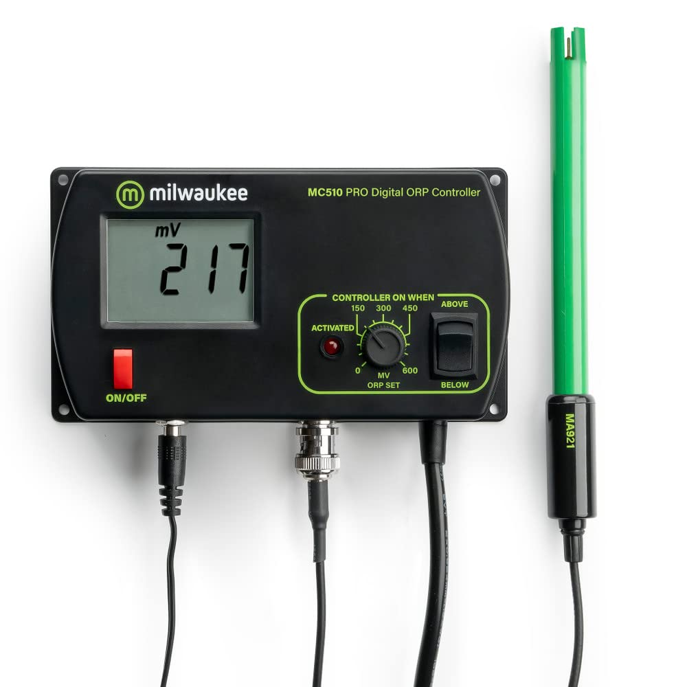 Milwaukee MC510 ORP Controller with Mounting Kit | ±1000 mV Range | ±5 mV High Accuracy | Ideal for Pool, Spa & Water Treatment Systems