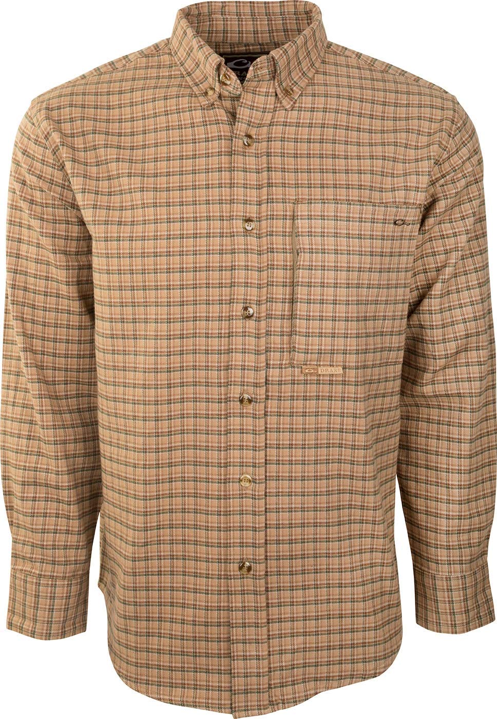 Drake Waterfowl Men's Autumn Brushed Twill Shirt - Comfortable Hunting & Outdoor Flannel Shirt for Fall Season | Perfect for Hunting, Camping, and Outdoor Adventures