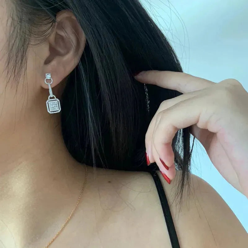18K White Gold Diamond Drop Earrings for Women | 0.80 Carat Natural Diamond Luxury Jewelry | Elegant Party, Wedding & Evening Wear Accessories