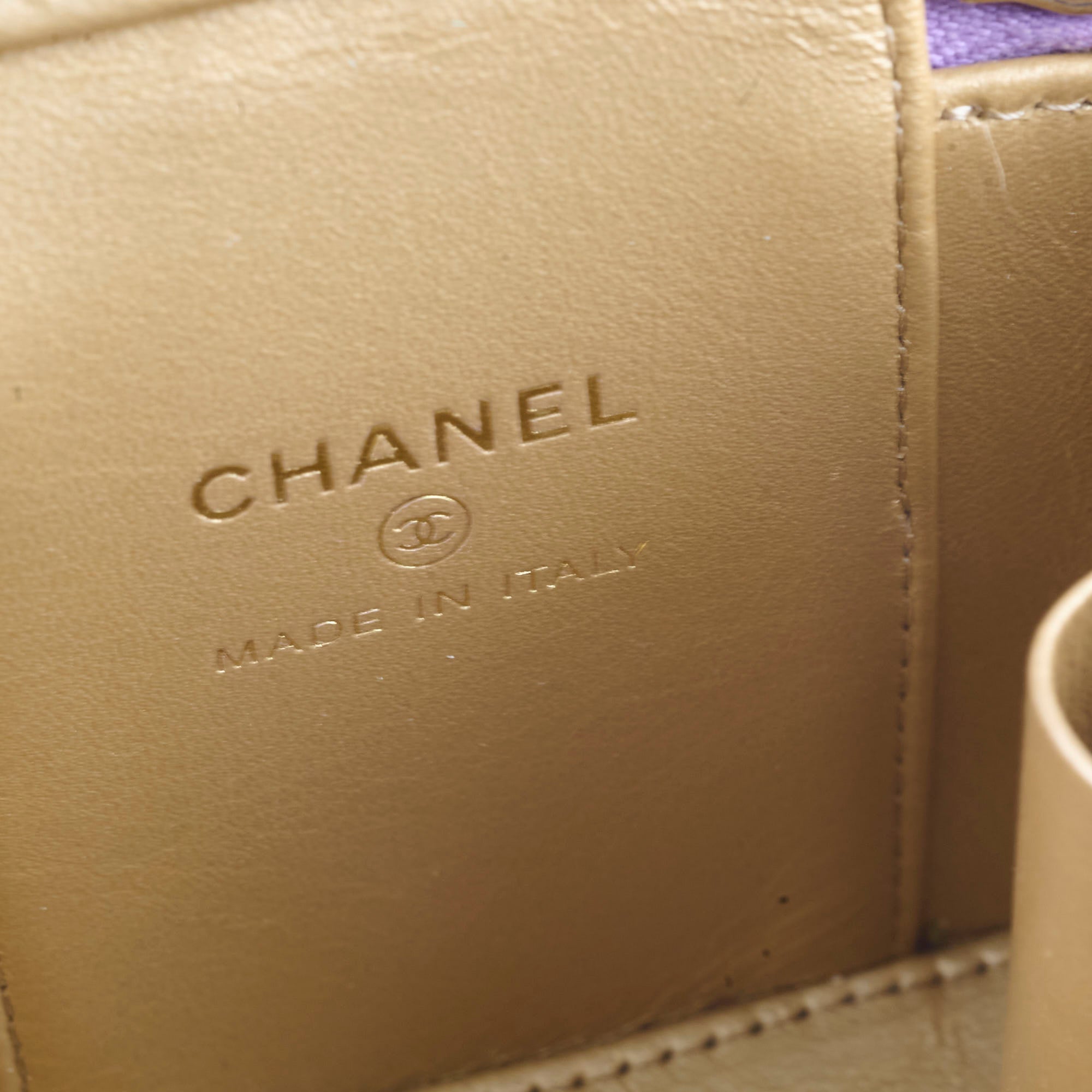 Chanel Mini Pearl Crush Vanity Case in Purple Lambskin Leather - Luxury Crossbody Bag for Women, Perfect for Evening Parties & Date Nights