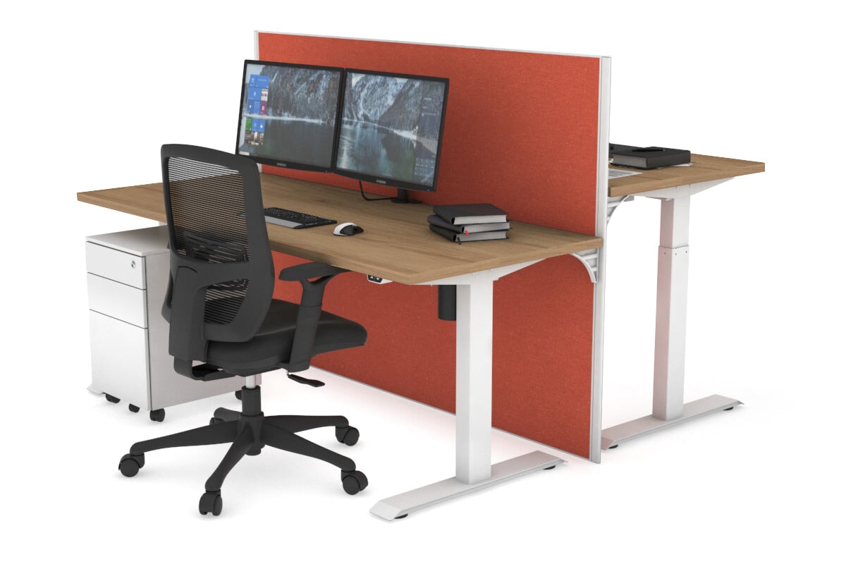 Just Right Height Adjustable 2 Person Workbench [1600L x 700W] - Perfect for Garage, Workshop & Office Workspaces