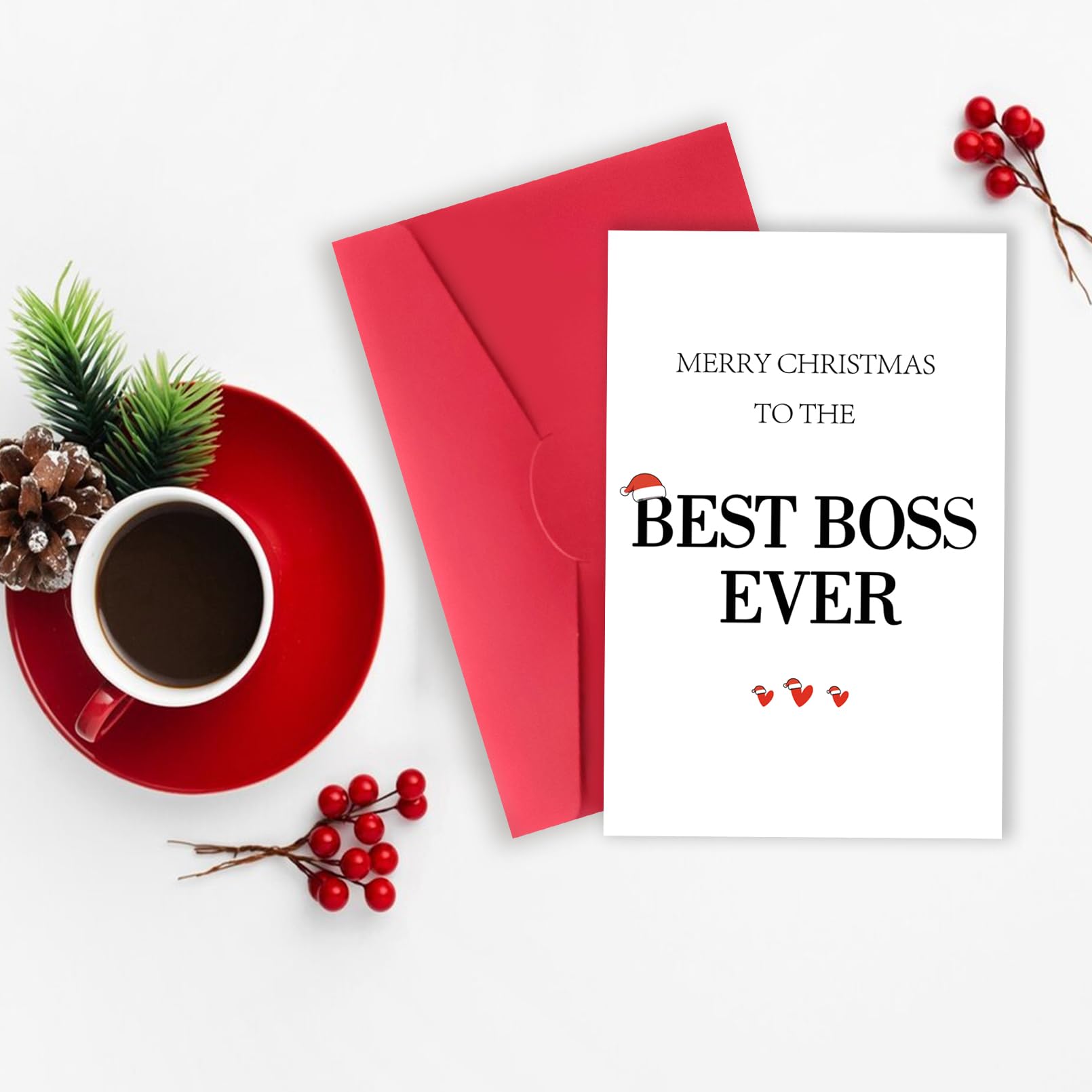 Funny Christmas Cards for Boss & Mentor - Humorous Holiday Greeting Cards for Employees to Gift Their Manager - Best Christmas Card Gifts for Women & Men Bosses - Perfect for Office Celebrations & Holiday Wishes