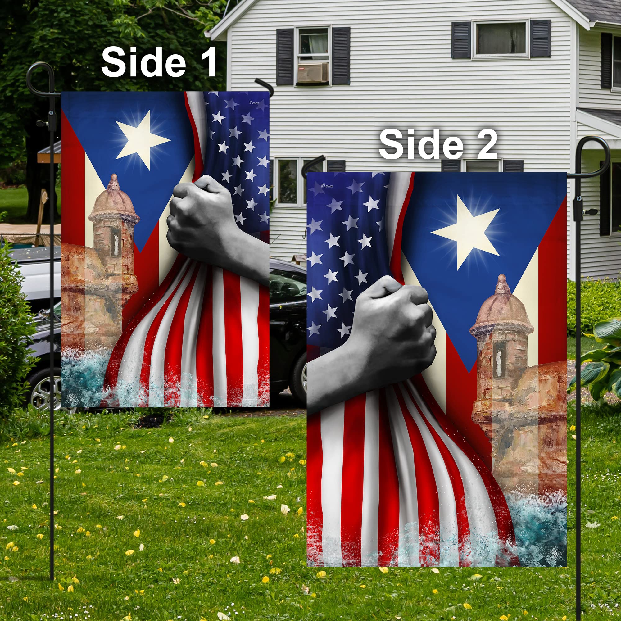 Premium Puerto Rico Flag - Double Sided Heavy Duty 12x18 Inch Puerto Rican American Garden Flag - All Weather Outdoor Decoration for Patio, Yard & Home Decor - Perfect for Independence Day & Cultural Celebrations