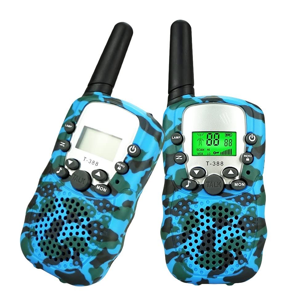**Kids Walkie Talkies 2 Pack - Long Range Rechargeable Walkie Talkies for Boys & Girls, Outdoor Toys for Camping, Hiking, and Play Ages 4-12 - Perfect Birthday Gifts for 3-12 Year Olds (Ideal for Backyard Adventures, Family Trips, and Emergency Communication)**