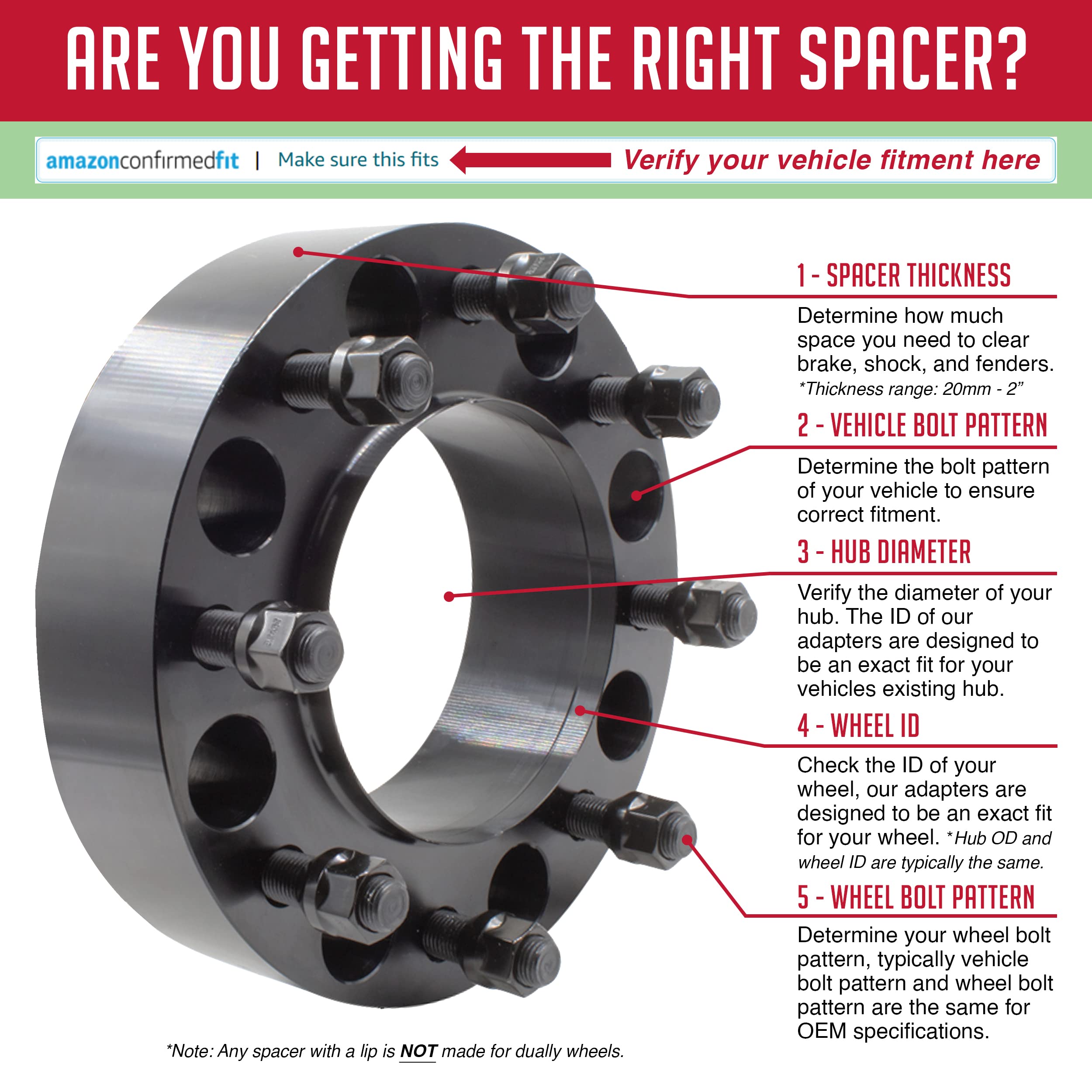 4-Piece Hub Centric Wheel Spacers 8x180mm 2