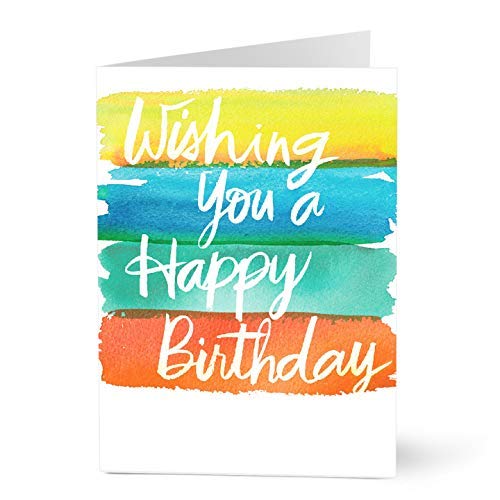 Hallmark Business Birthday Cards for Employees - Watercolor Design - Pack of 100 Greeting Cards | Perfect for Office Celebrations, Coworker Appreciation & Corporate Gifting