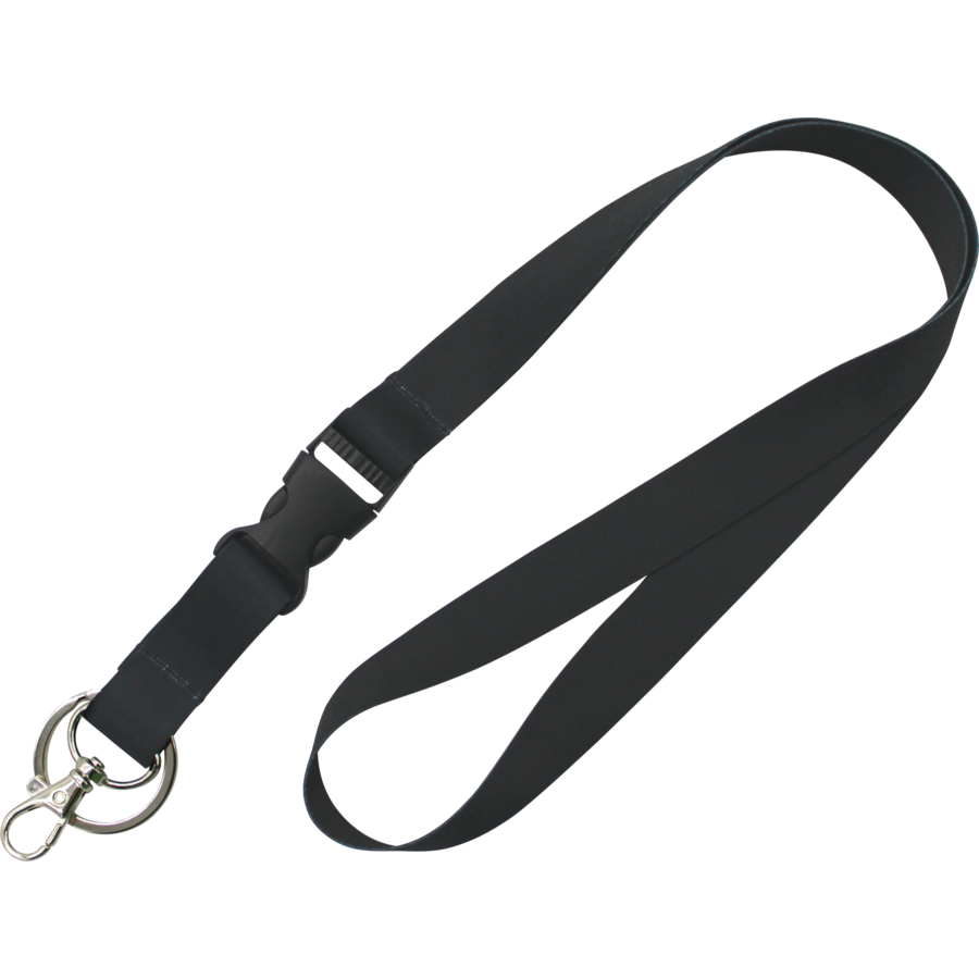 Premium Black Lanyard with Metal Hook - Adjustable Neck Strap for ID Badges, Keys & Access Cards - Ideal for Office, School, Events & Security Personnel