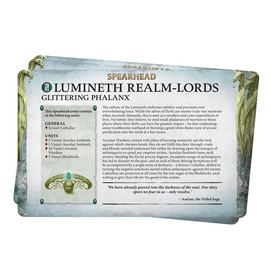 Age of Sigmar 4th Edition Lumineth Realm-Lords Faction Pack - Warhammer Fantasy Battle Game Expansion for Tabletop Wargaming