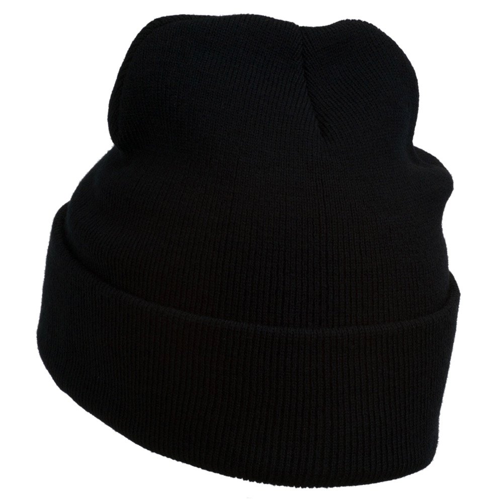 Cancer Awareness Ribbon Embroidered Beanie Hat - Soft Long Knit Cap for Chemo Patients & Supporters | Winter Warmth & Fundraising Events