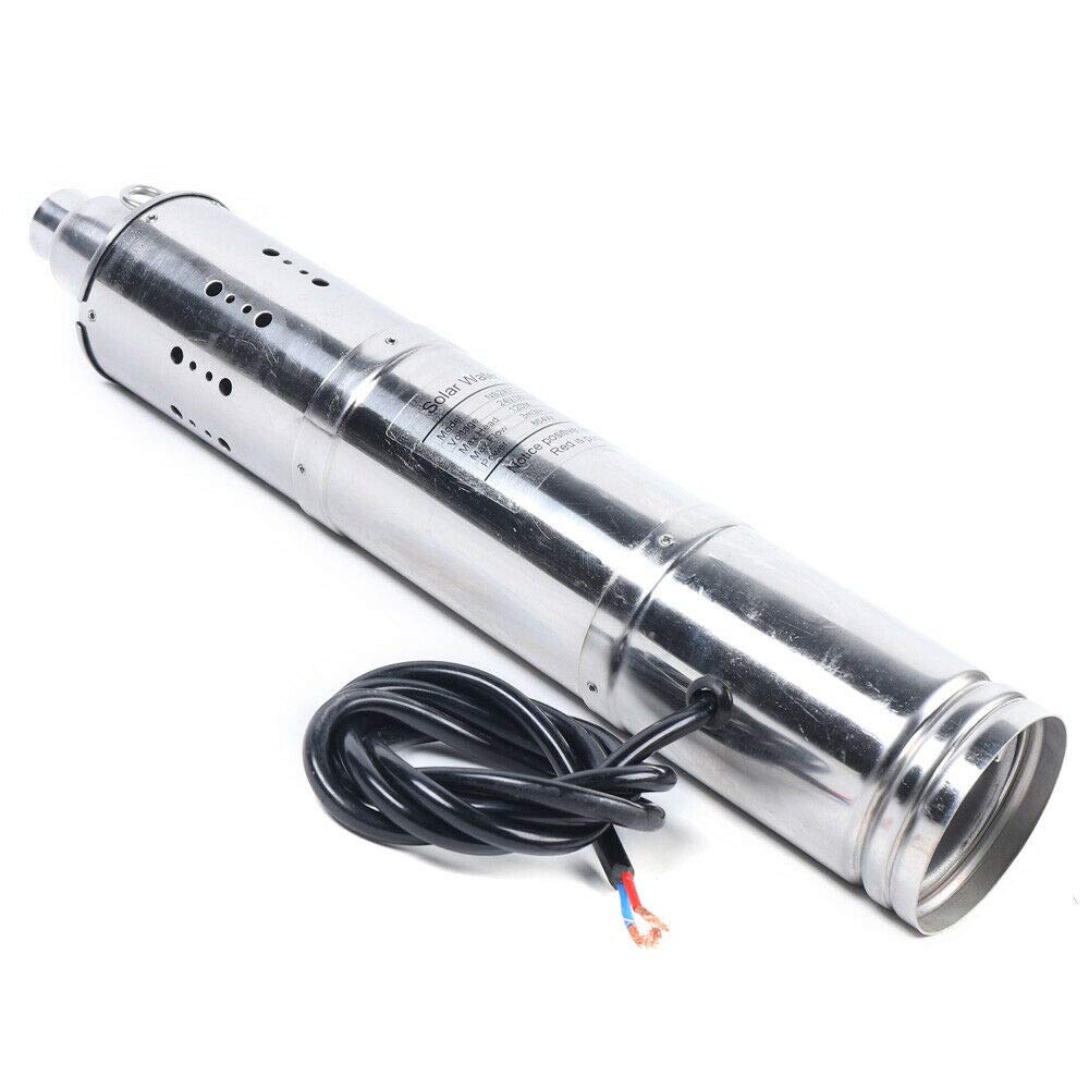 864W 24V Solar Powered Submersible Water Pump - Stainless Steel Deep Well & Pond Fountain Pump for Irrigation, Agriculture, and Outdoor Water Features