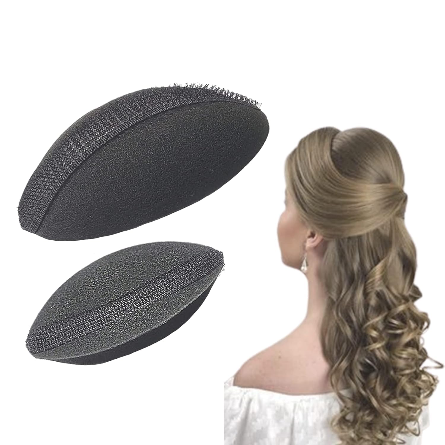2Pcs Hair Puff Maker & Volumizer - Banana Bumpits for Women's Hair Styling | Hair Bun Maker with Inserts | Perfect for Updos, Ponytails & Special Occasions