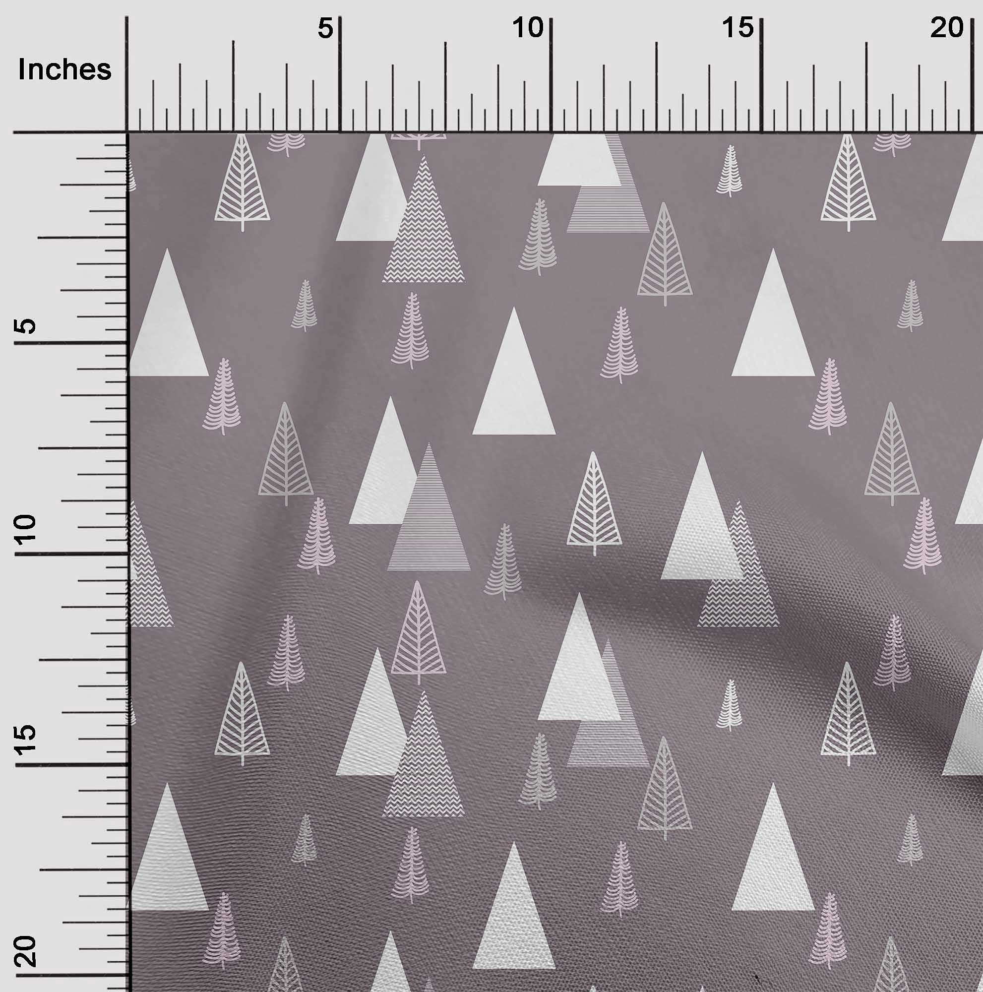 oneOone Rayon Lavender Christmas Tree Print Fabric by The Yard - 56 Inch Wide Soft Draping Material for Holiday Dresses, Skirts & Home Decor