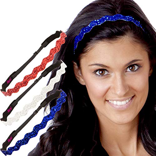 Wave Royal/White/Red Glitter 3pk