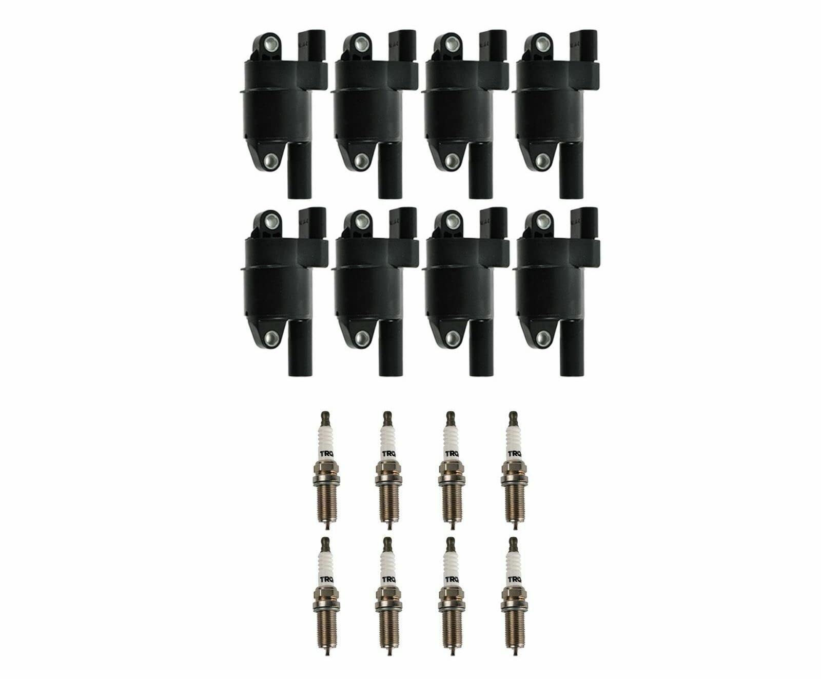 High Performance Ignition Coil & Iridium Spark Plug Kit Set - Compatible with Buick Chevy GMC Hummer Vehicles - Improves Engine Power & Fuel Efficiency for Smooth Driving