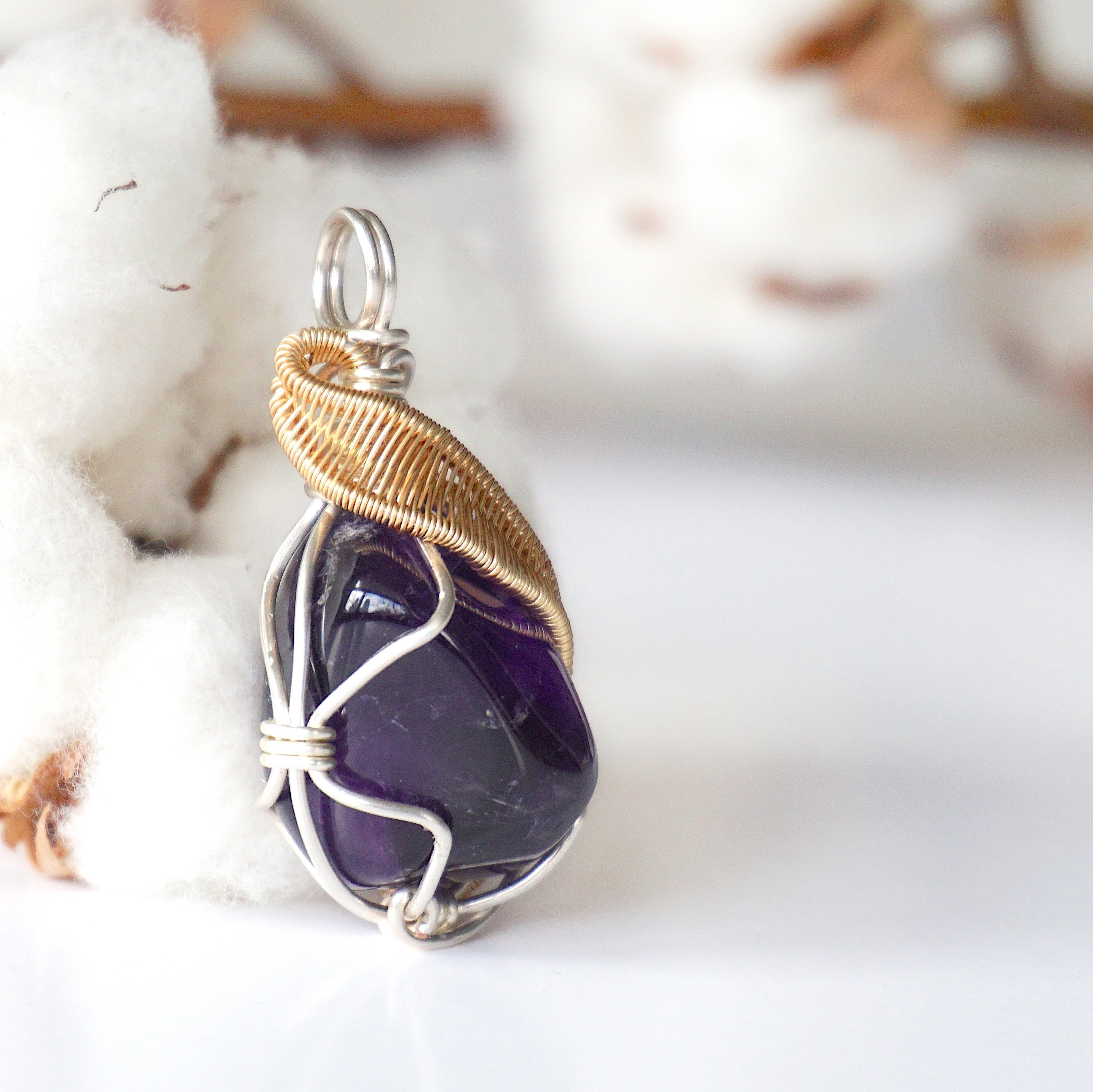 Natural Raw Amethyst Crystal Necklace for Women - Healing Stone Jewelry for Stress Relief & Positive Energy - Perfect for Meditation, Yoga & Spiritual Gifts