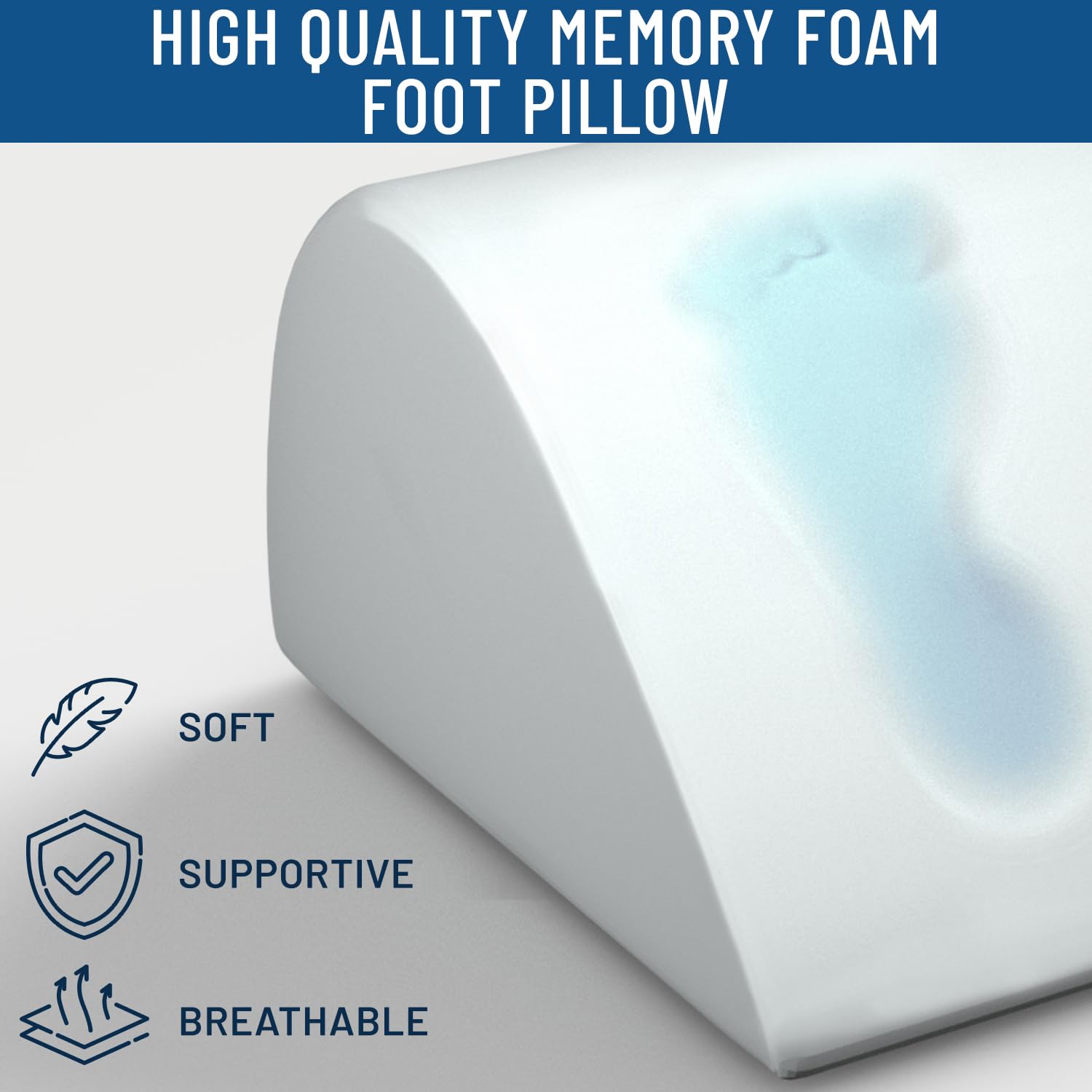 Ergonomic Memory Foam Foot Rest for Under Desk - Adjustable Office Foot Stool & Leg Elevation Pillow for Home Office, Gaming & Work - Improves Posture & Circulation (Perfect for Long Hours of Sitting)