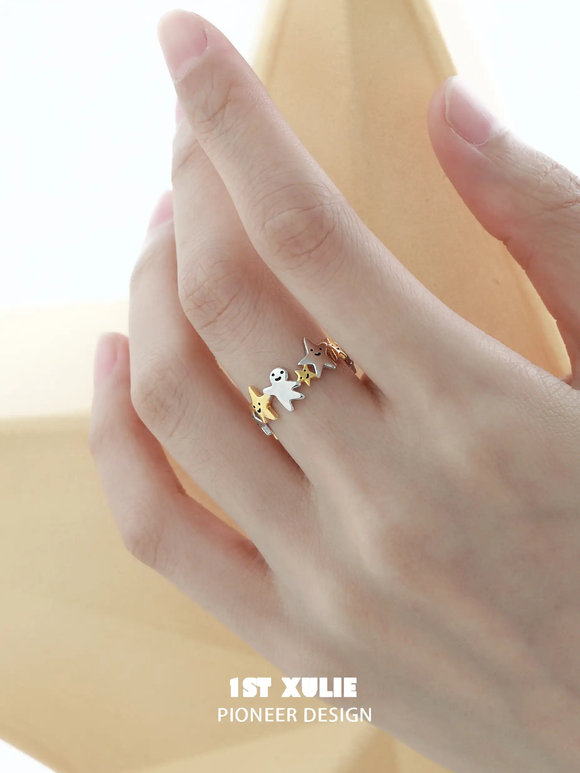 Wishtar S925 Sterling Silver Star Ring for Women - Elegant & Dainty Zodiac Jewelry - Perfect for Gifts, Birthdays, and Everyday Wear