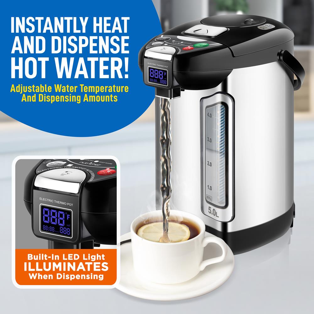 Fast Boiling Electric Hot Water Dispenser for Tea, Coffee & Instant Meals - Perfect for Home, Office & Dorm Use