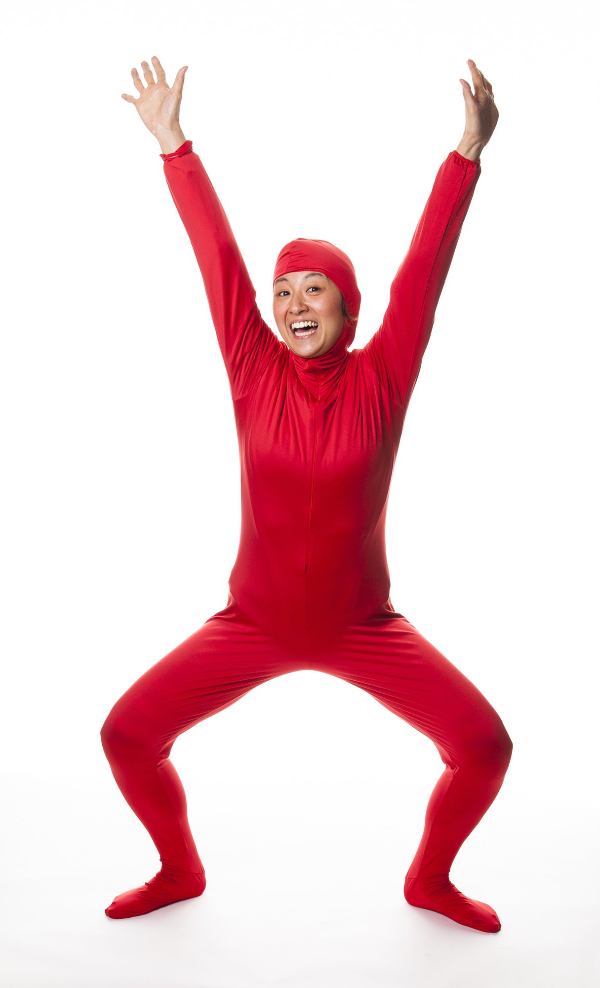 Red Full Body Tights for Women - Stretchy Dance & Yoga Leggings - Size M - Perfect for Ballet, Workouts & Costumes