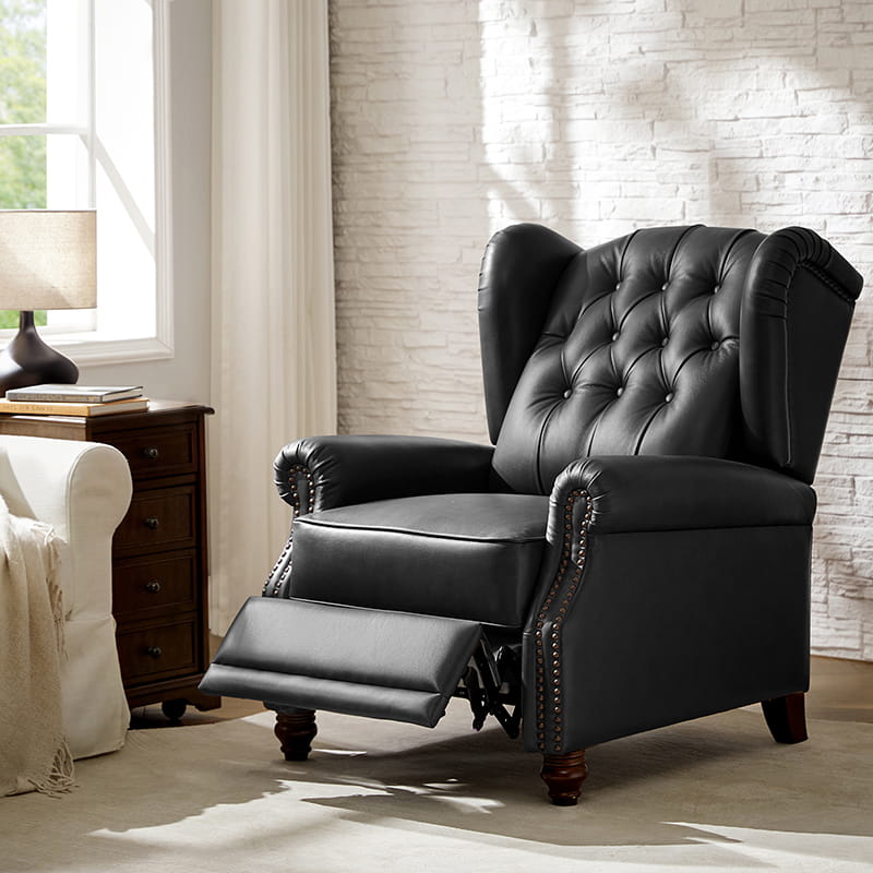 Karelie Genuine Leather Electric Recliner Chair - Power Lift Reclining Sofa with Massage & Heat for Living Room, Home Theater, and Office Relaxation