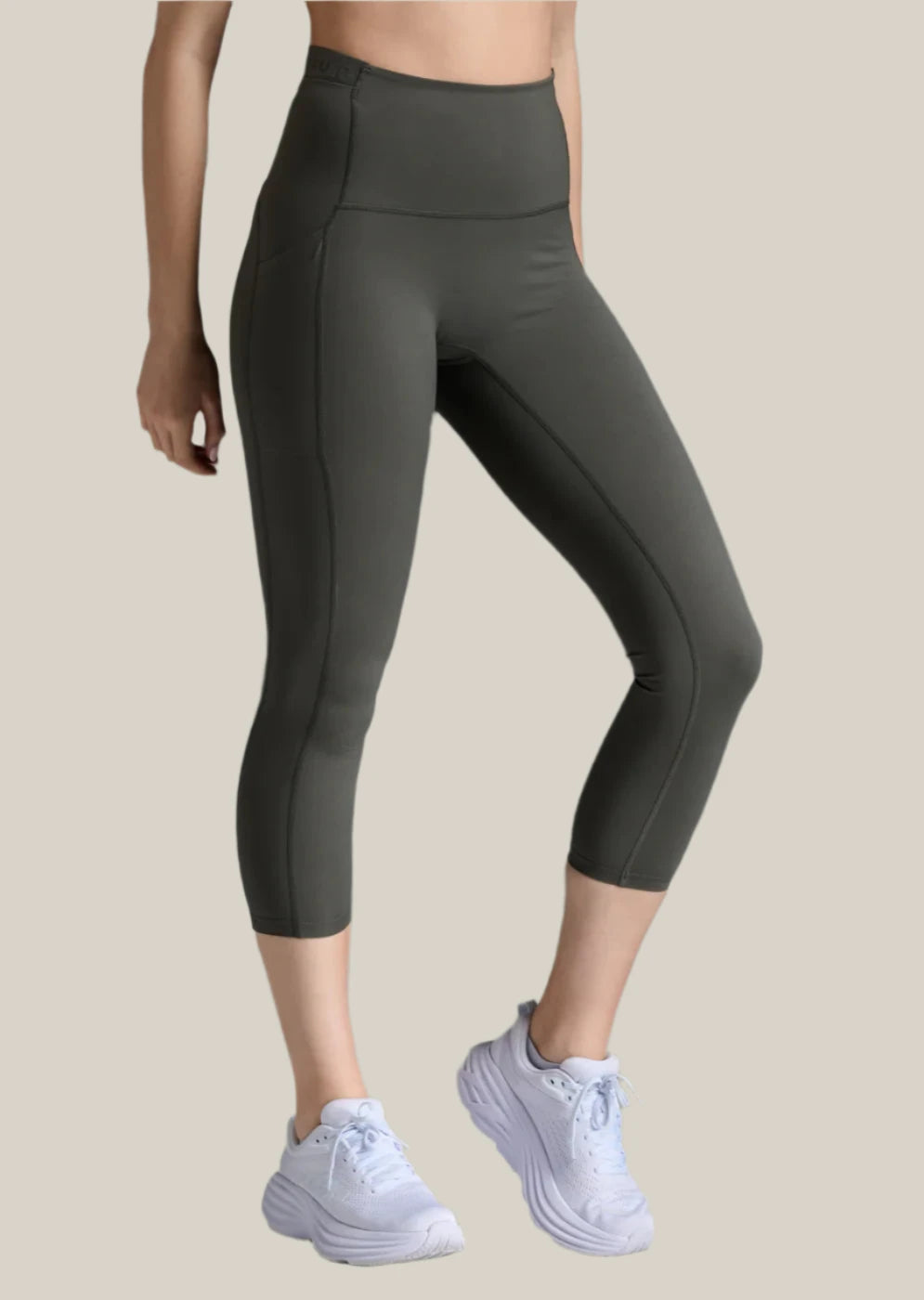 High-Rise Compression 7/8 Leggings for Women - Form-Fitting Workout Yoga Pants for Running, Gym & Lounge Wear