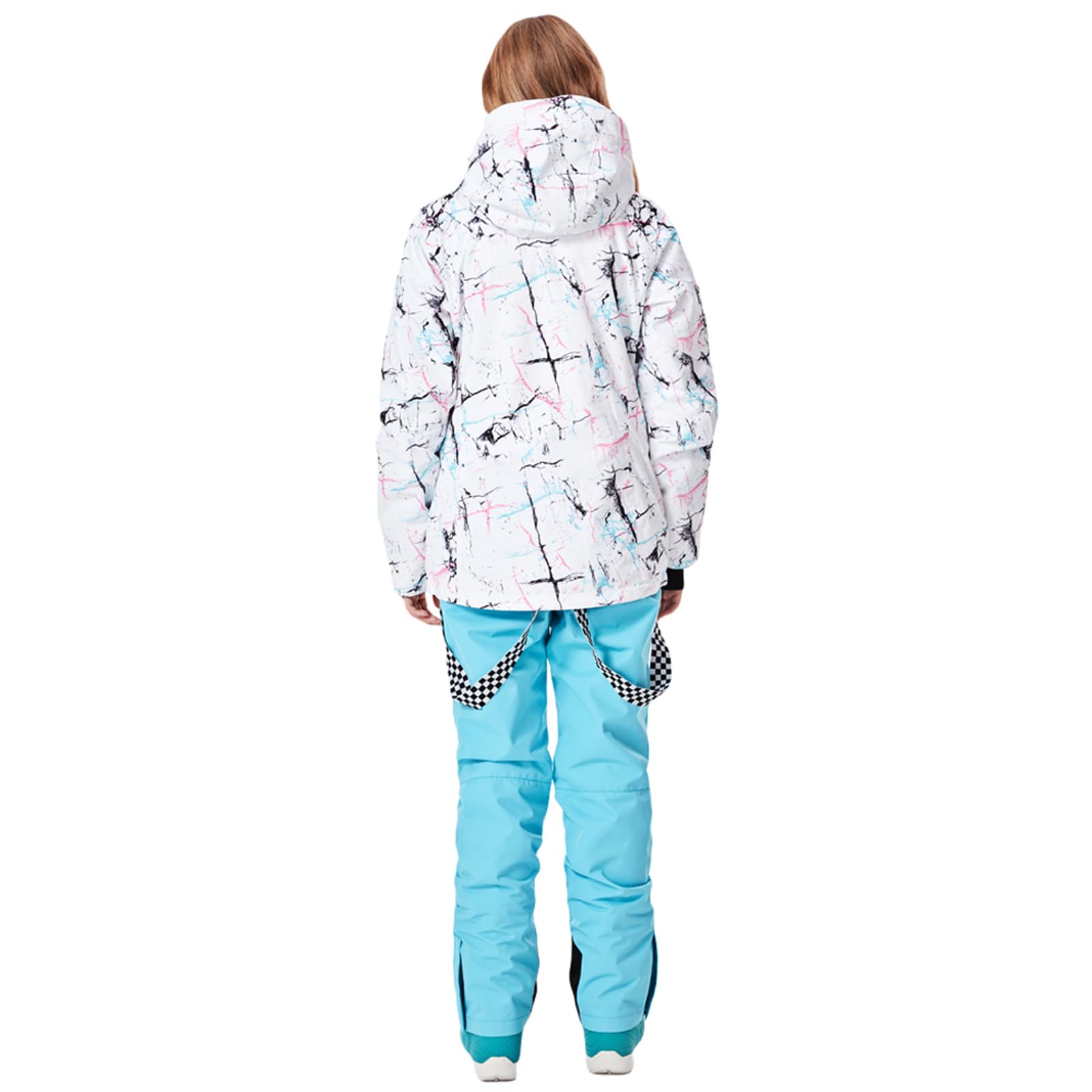 GS SNOWING Women's Ski Jacket & Pants Set - Windproof Waterproof Insulated Snowsuit for Winter Warmth - Perfect for Snowboarding, Skiing & Cold Weather Activities
