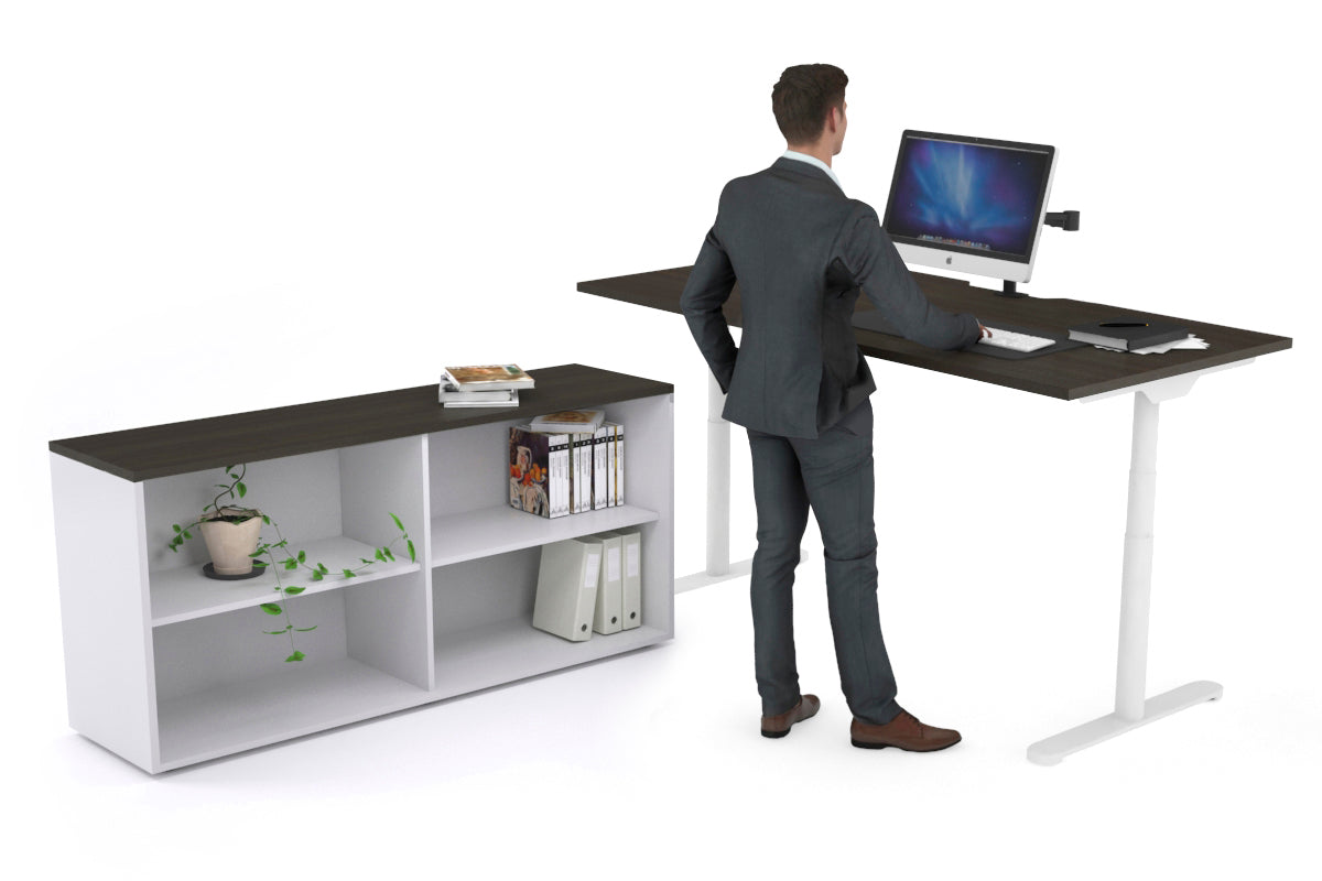 Flexi Premium Height Adjustable Standing Desk - 1800L x 800W Electric Sit Stand Workstation with Cable Management for Home Office & Executive Settings | Ergonomic Workspace Solution for Productivity & Comfort