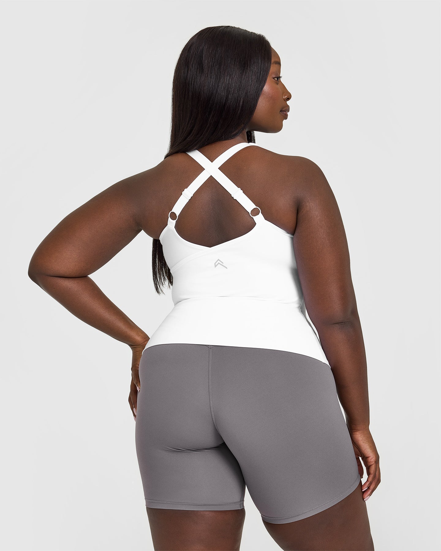 Unified V Neck Cross Back Vest for Women - Stylish White Sleeveless Tank Top for Casual Wear, Workout & Layering