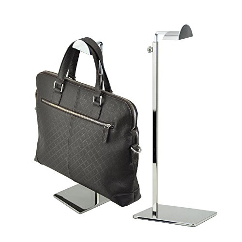 2-Pack Adjustable Metal Handbag Display Stand with Mirror - Single Side Rack for Purse Organizer, Perfect for Retail Stores, Boutiques & Closet Organization